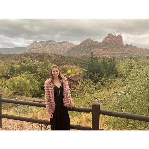 Women's Pink Inorin Faux Fur Coat Open Front Shaggy Cardigan Vintage Jacket - Picture 5 of 9